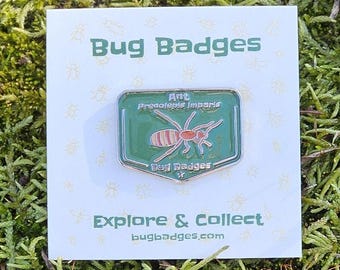 Ant Enamel Pin (#34 of 36) - Collectible Bug Badge + Optional Display Banner