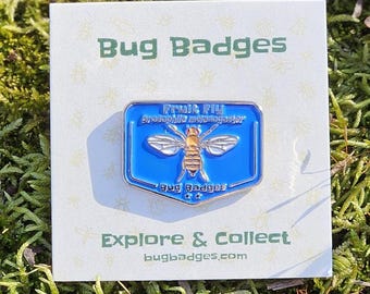 Fruit Fly Enamel Pin (#02 of 36) - Collectible Bug Badge + Optional Display Banner