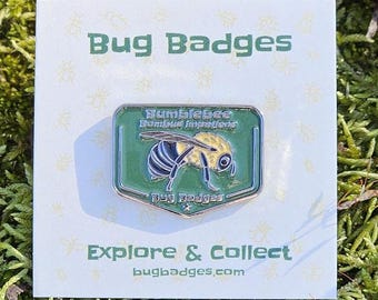 Bumblebee Enamel Pin (#14 of 36) - Collectible Bug Badge + Optional Display Banner