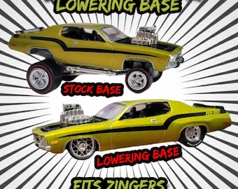 Johnny Lightning Zingers 1973 Plymouth Road Runner Custom Lowering Base 3D Printed Parts