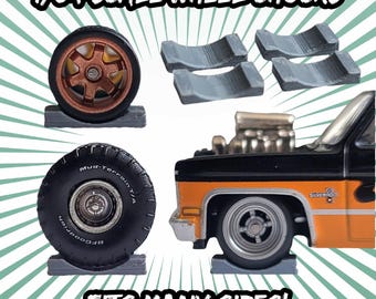 Wheel Chocks 1/64 Scale Custom 3D Printed Diecast Car Parts & Accessories