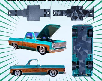 M2 Machines Chevy Cheyenne Super 20 4x4 Lowering Base Custom 3D Printed Parts