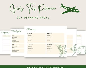 Girls Trip Planner | Itinerary, Expense & Transportation Guide (PDF)