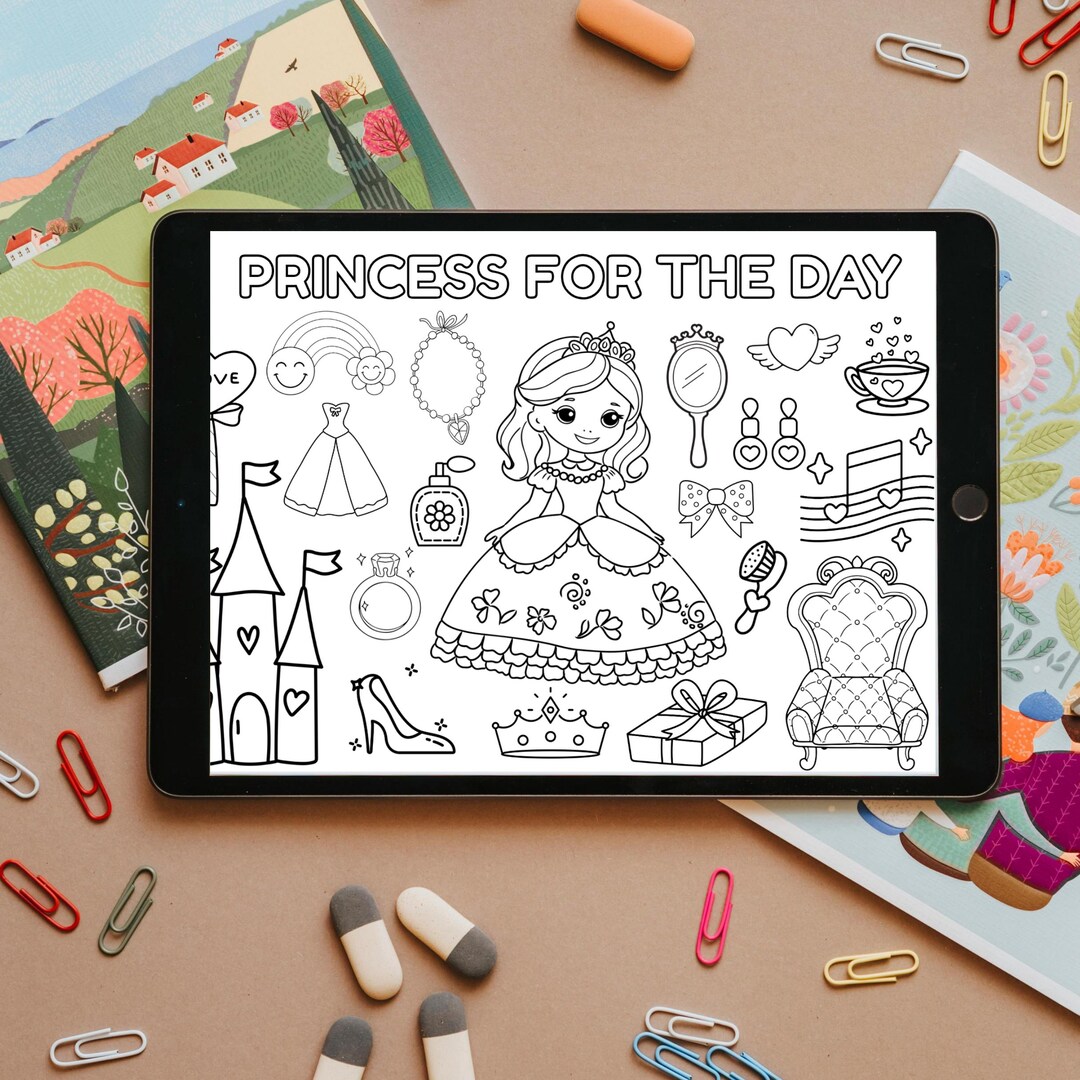Kids Coloring Book PDF | 15 Themed Activity Pages (digital Download) - Etsy