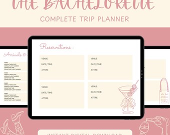 Bachelorette Trip Planner | Girls Weekend Itinerary (Printable PDF)