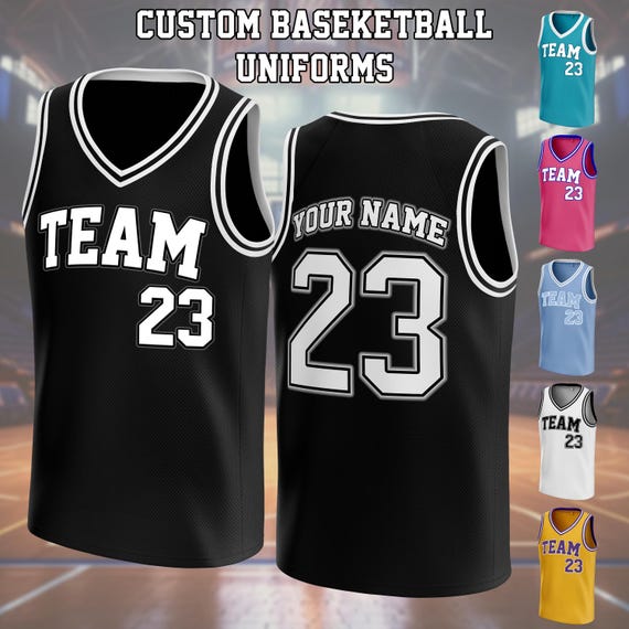 Custom Sequin Basketball Jersey, Personalized Name Number Logo, Sparkly Team Uniform