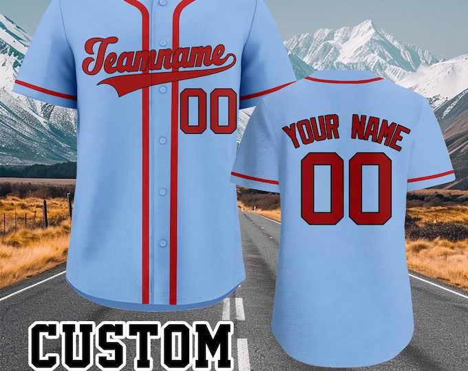 Custom Baseball Jersey, Personalized Name, Number, Team Logo Sports Apparel