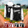 Custom Varsity Baseball Jacket Hoodie Personalized Name Number Baseball Bomber for Adult Youth