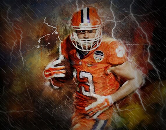 Hunter Renfrow Clemson Tigers Unstoppable Art Print