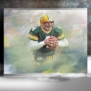 Green Bay Packers Brett Farve Wall Art, Poster, Print, Football