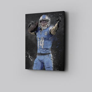 Amon-Ra St. Brown Detroit Lions Wand Kunst Poster Fussball Leinwand NFL Spieler Leinwand Sport Wohnkultur L134 Weihnachtsgeschenk