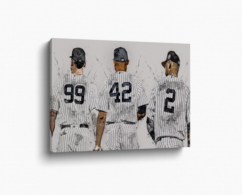 Aaron Judge, Derek Jeter, Mariano Rivera Wall Art New York Yankees ...