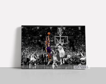 Kobe Bryant Wall Art Los Angeles Lakers Poster Basketball Canvas NBA Player Canvas Print Sports Home Decor R128 Birthday Gift