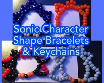 Sonic Character Shape Bracelets and Keychains (DISCONTINUING SOON)