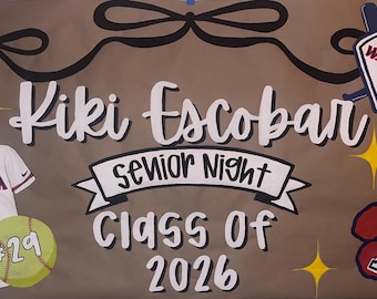 Softball Themed Senior Banner