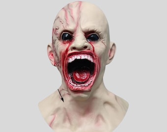 Creepy Zombie Mask: Realistic Latex Full Head Cover Halloween Prop