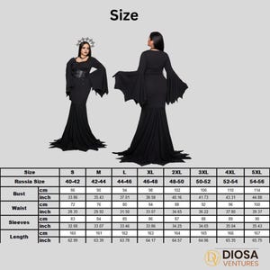 Plus Size Halloween Dress: Batwing Sleeve Witch Costume (1XL-5XL) bild 7