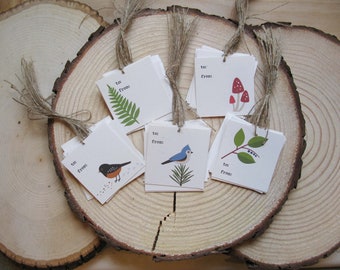 Simple & natural woodland gift tags