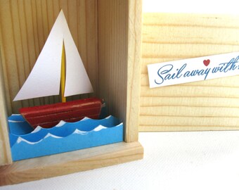 Sailing gift, romantic sailing, sail away with me, nautical gift