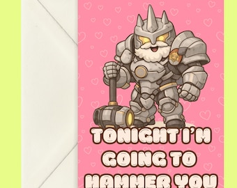 Funny Reinhardt Valentine's Day Card, Gamer Gift (Digital Download)