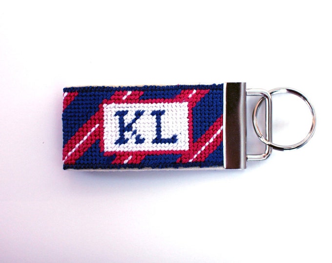 Needlepoint Kit Monogrammed Key Fob Etsy