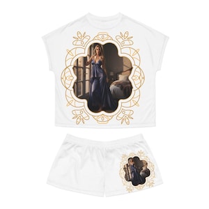 Women&#39;s Lounge Set, Silk Pajamas, Bohemian Sleepwear, Luxury Nightwear, Hygge Loungewear, Elegant PJs