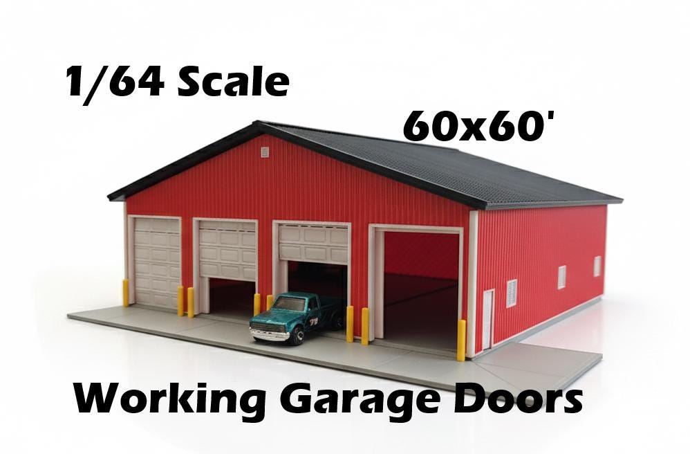1/64 Scale 60x60' Model Pole Barn / Garage - Etsy