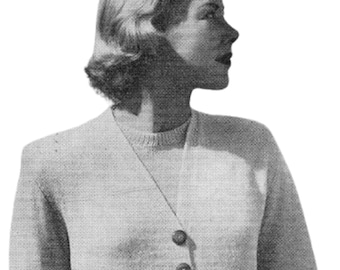 1940s  Lady's Twin Set "Twinster" design knitting pattern, larger size (PDF download)
