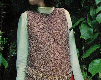 1970s Tunic Top knitting pattern (PDF download)