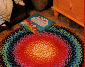 1970s Crocheted Floor Rug pattern (PDF download)