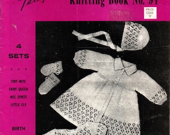 1960s Paragon Knitting Book No 91 Babies outfits (PDF download)