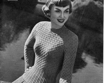 1940s "Ballad" long-sleeved jumper pattern (PDF download)
