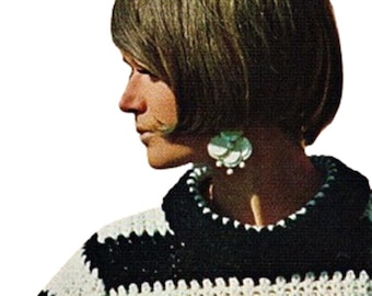 1960s Striped Jumper Suit crochet pattern (PDF download)