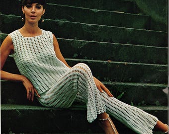 1960s Crochet Trousers and Sleeveless Top pattern (PDF download)