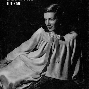 1940s Bed Jacket knitting pattern "Coral" (PDF download)