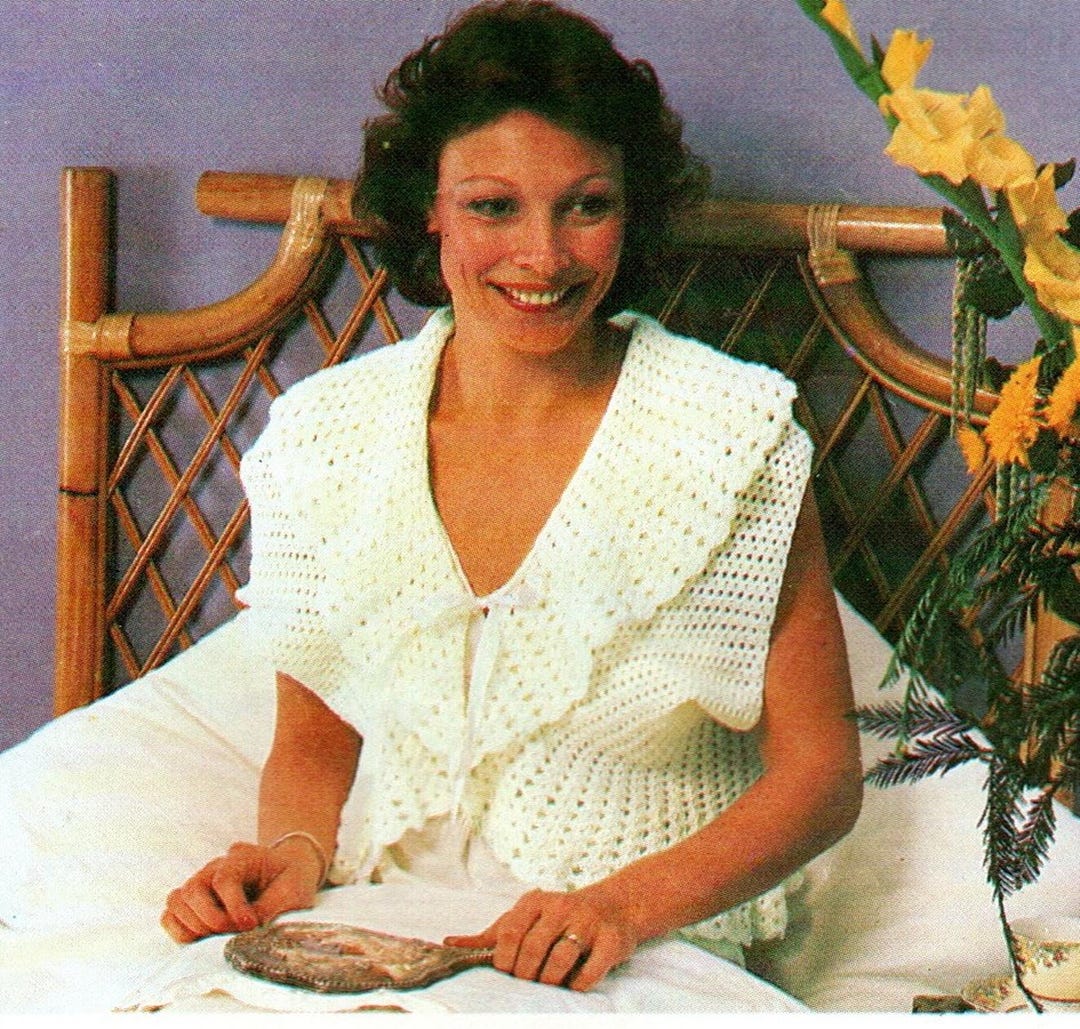 1970s Bed Jacket Crochet Pattern (PDF Download) - Etsy