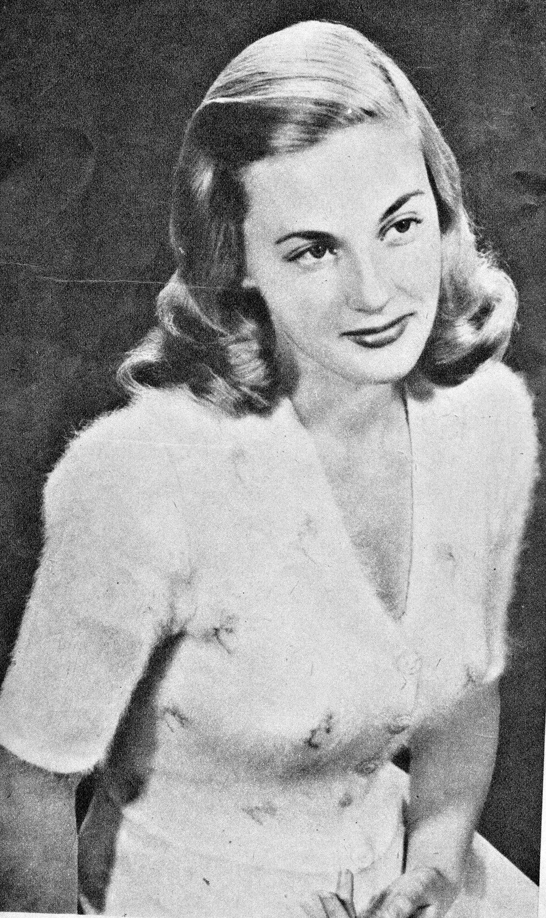 1940s Short Sleeve Angora Cardigan With Embroidered Details Knitting ...