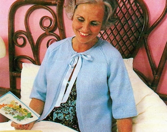 1970s Bed Jacket knitting pattern (PDF download)
