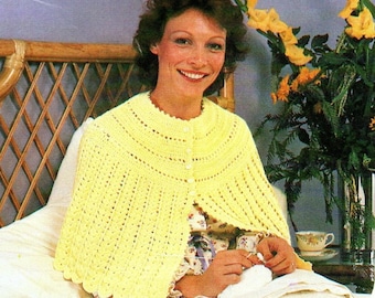 1970s Bed Cape crochet pattern (PDF download)