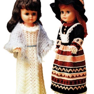 Wendy Walker Doll Crochet and Knitting Pattern: Dress, Shawl and Peasant Outfit (PDF Download)