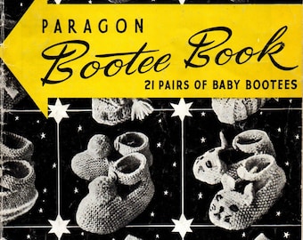 1960s Paragon Bootee Book, 21 pairs of baby bootees (PDF download)