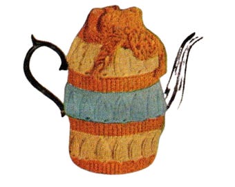 1960s Coffee Pot Cosy knitting pattern (PDF download)
