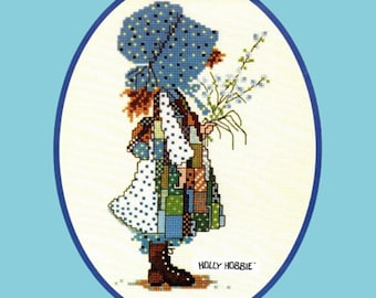 Holly Hobbie set of four counted cross stitch patterns (PDF download)