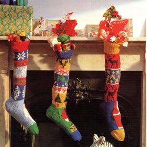 Patroon voor gebreide kerstsokken (PDF-download)