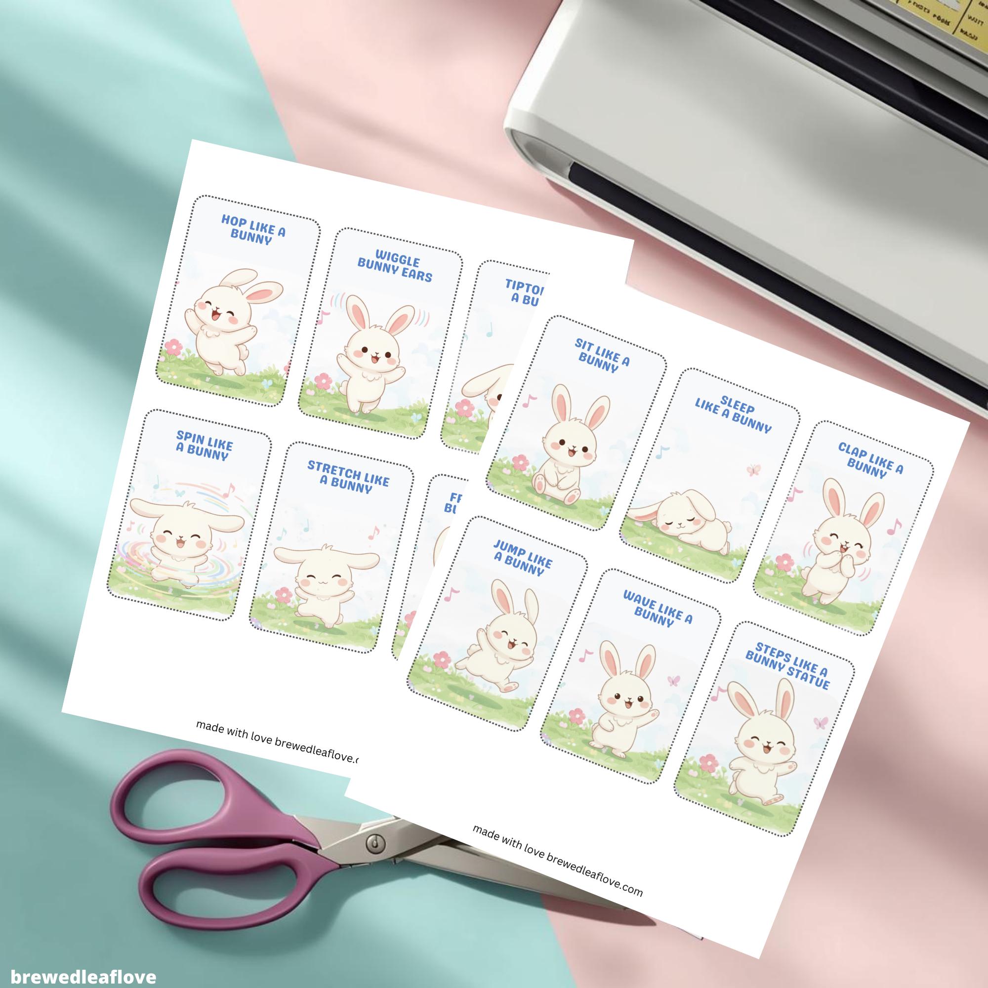 Bunny Hop Freeze Game Printable – Easter - Movement Activity - for ...