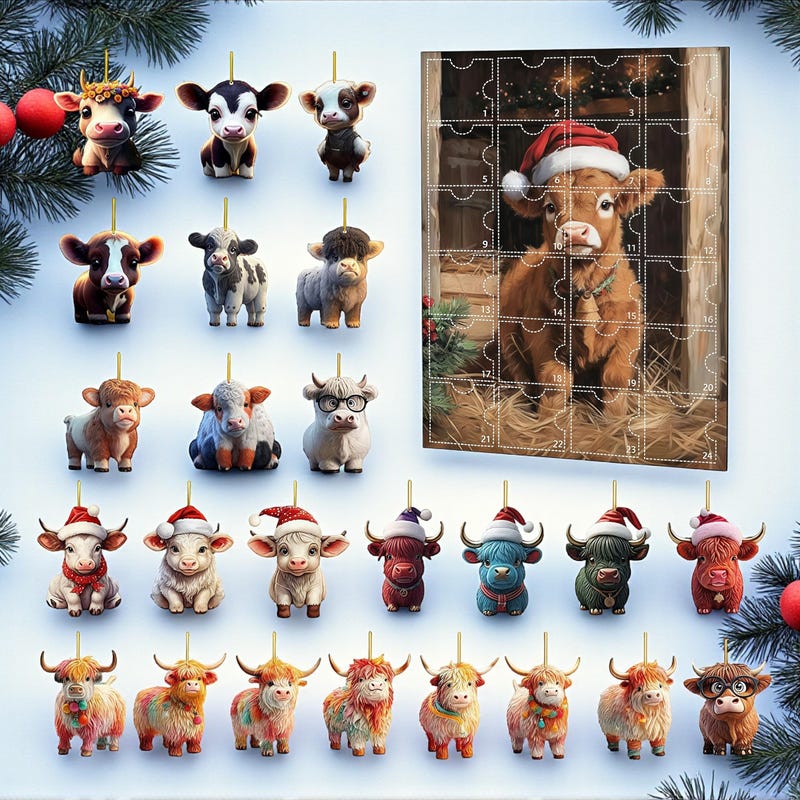 Highland Cow Advent Calendar Christmas 2025 - Etsy UK