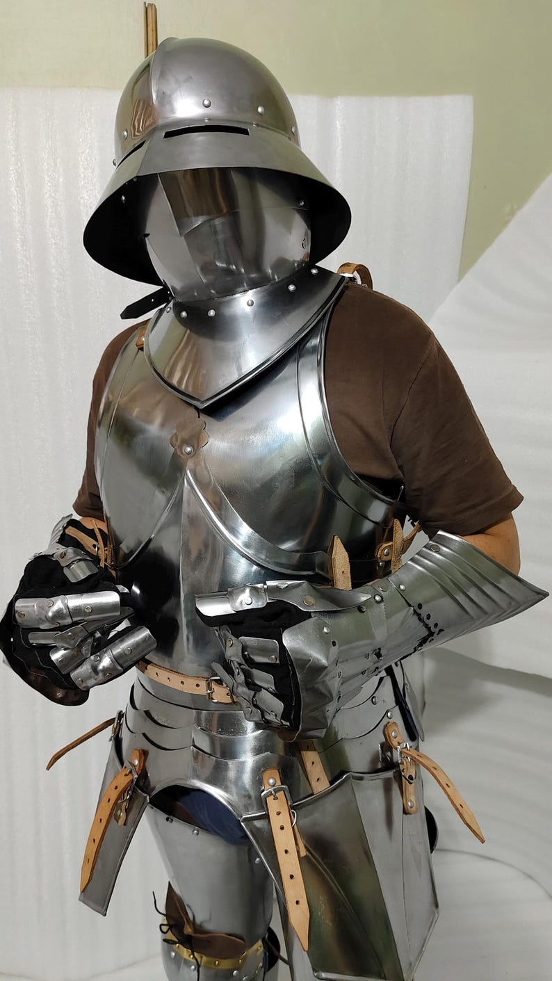 Medieval Full Armor Suit Steel Knight Costume LARP Cosplay Wearable ...
