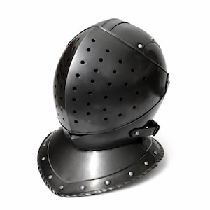 Handgemachte Stahl Beckenhaube | Mittelalterliche Ritter Rüstung für LARP Cosplay