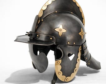 Polish Hussar Helmet Steel Medieval Knight Armor for LARP Cosplay
