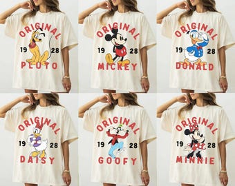 Mickey and Friends Original 1928 Shirt, Disney Family Vacation Tee, Cute Mickey Shirts, Mouse Shirt, Mickey Lover Gift, Disney Trip Outfit